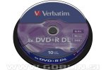Verbatim DVD+R DL 8X 8,5GB Dual Layer, 10 kom