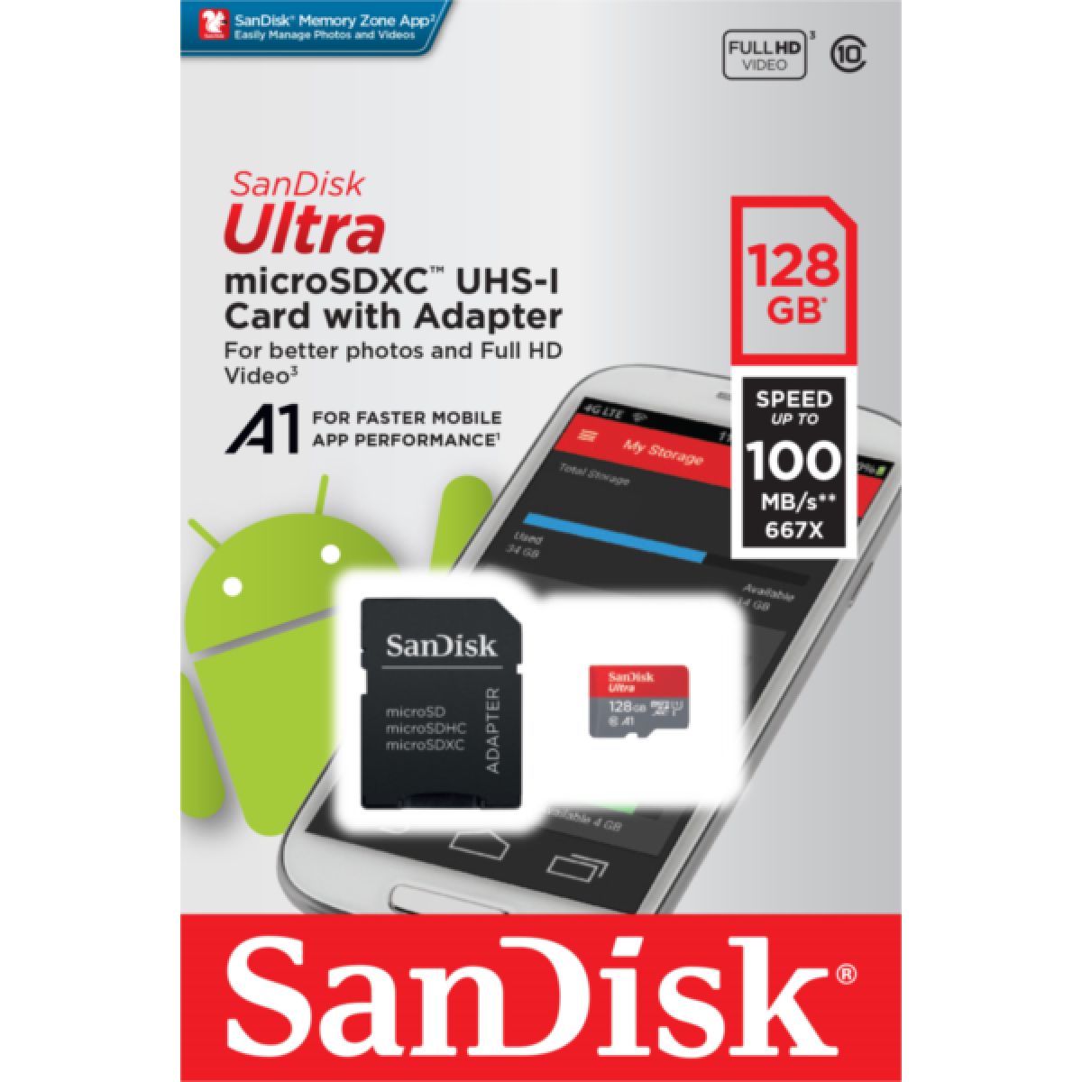 MicroSD SanDisk spominska kartica 128GB